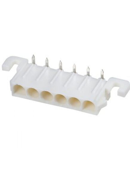 640583-1, соединитель питания 6 контакт(-ов) 6.35мм луженый угловой монтаж в отверстие 6 терминала(-ов) 1 порт(-ов) автомобильного применения коробка