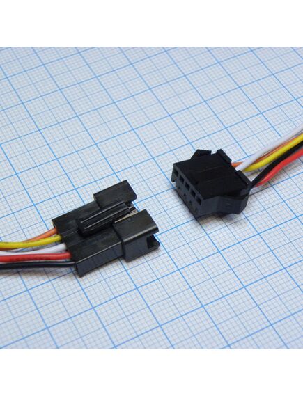 SM connector F/M 5P*300mm 26AWG, разъём (пара) 5 контактов + кабель / вилка+ розетка