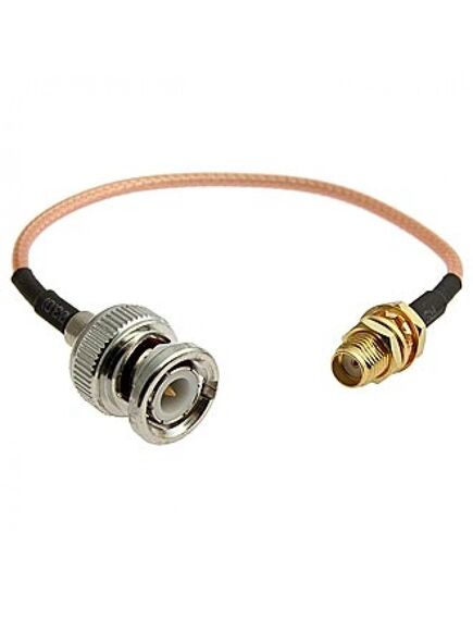 BNC-J-1.5-RG316-15CM-SMA-KY-1.5, разъем высокочастотный, кабельная сборка bnc штекер - sma гнездо, длина 15 см