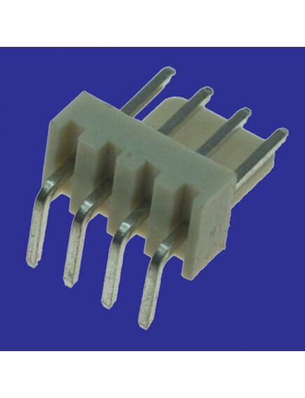 WF-04R PITCH 2.54MM, разъем питания 4 контакта, вилка угловая на плату, шаг 2,54мм