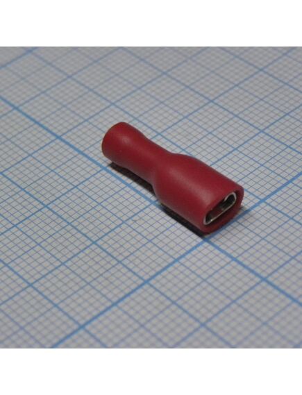 FDFD1.25-187(5) Red, наконечник кабельный ножевой (гнездо) полностью в изоляции 0.5х4.75мм, сеч. пров. 0.5-1.5мм2