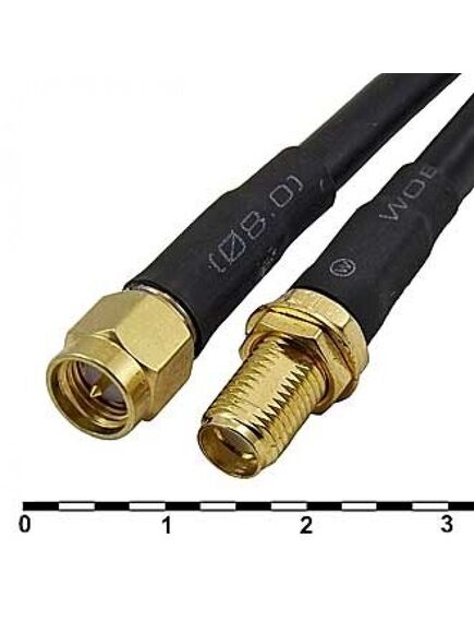 SMA-J5/SMA-KY5-RG58-30, разъем высокочастотный, кабельная сборка sma штекер - sma гнездо, длина 30 см