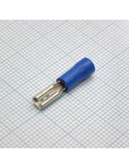 FDD1.25-110(8) Blue, наконечник кабельный ножевой (гнездо) с изоляцией 0.8х2.8мм, сеч. пров. 0.5-1.5мм2