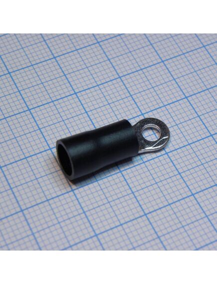 RV5.5-3.2 Black, наконечник кабельный кольцевой с изоляцией d=3.2мм, сеч. пров.4.0-6.0мм2