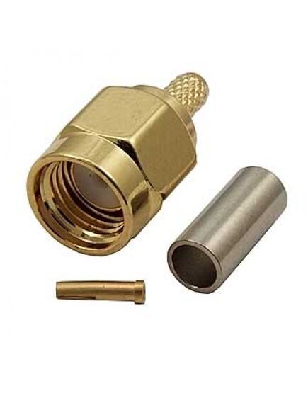 RP-SMA-C174P, разъем высокочастотный, гнездо rp-sma обжимной на кабель rg174