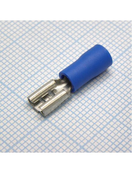 FDD2-187(8) Blue, наконечник кабельный ножевой (гнездо) с изоляцией 0.8х4.75мм, сеч. пров. 1.5-2.5мм2