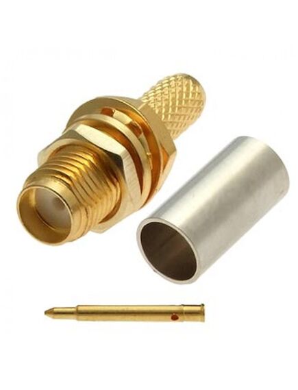 RP-SMA-C58J, разъем высокочастотный, штекер rp-sma обжимной на кабель rg58
