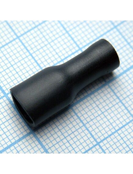 FDFD5.5-250 Black, наконечник кабельный ножевой (гнездо) полностью в изоляции 0.8х6.35мм, сеч. пров. 4.0-6.0мм2