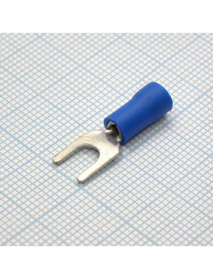 SV1.25-4L Blue, наконечник кабельный вилочный с изоляцией d=4.3мм, сеч. пров.0.5-1.5мм2