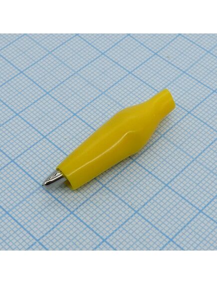 крокодил 8001 Yellow(1225), зажим типа крокодил