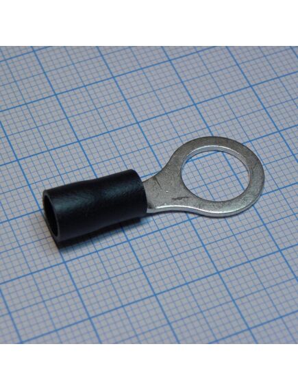 RV5.5-10 Black, наконечник кабельный кольцевой с изоляцией d=10.5мм, сеч. пров.4.0-6.0мм2