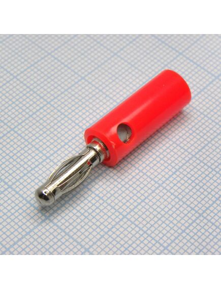 Щуп (1322R) красный, щуп однополюсный banana plug красный