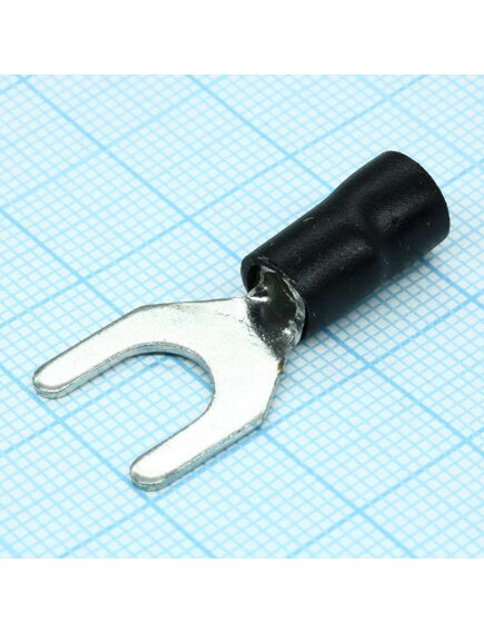 SV5.5-8 Black, наконечник кабельный вилочный с изоляцией d=8.4мм, сеч. пров.4.0-6.0мм2