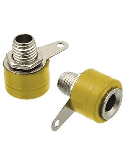10-0061 AL YELLOW, гнездо 10-0061 al желтый, монтаж на панель