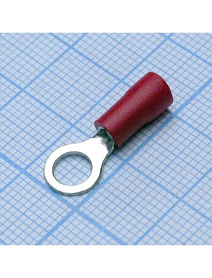 RV1.25-5 Red, наконечник кабельный кольцевой с изоляцией d=5.3мм, сеч. пров.0.5-1.5мм2