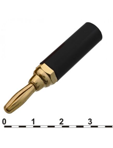 10-0071 B BLACK, штекер 10-0071 b черный, под пайку