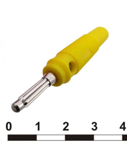 10-0076 YELLOW, штекер 10-0076 желтый, винтовое крепление