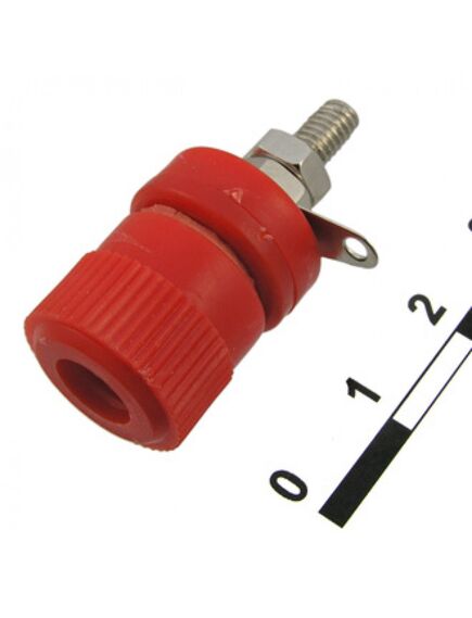 10-0020 RED, гнездо 10-0020 красный, монтаж на панель