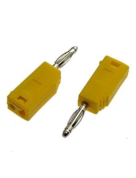 Z027 2MM STACKABLE PLUG YELLOW, штекер z027 2 мм, составной штекер, желтый, диаметр 2 мм