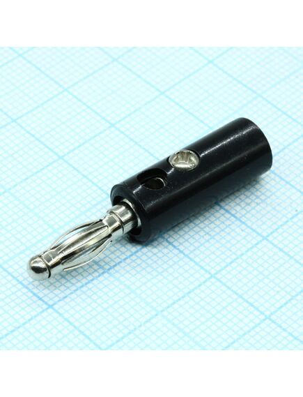 BP-214-B-EN, штекер banana plug черный