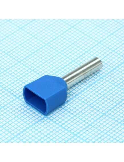 TE2513 BLUE, сдвоенные наконечник для провода 2x2,5 мм2 l=13 мм