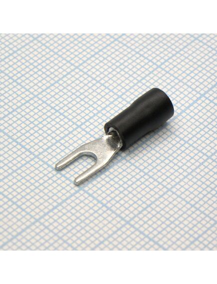 SV1.25-3.2 Black, наконечник кабельный вилочный с изоляцией d=3.2мм, сеч. пров.0.5-1.5мм2