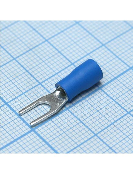 SV1.25-3.7S Blue, наконечник кабельный вилочный с изоляцией d=3.7мм, сеч. пров.0.5-1.5мм2
