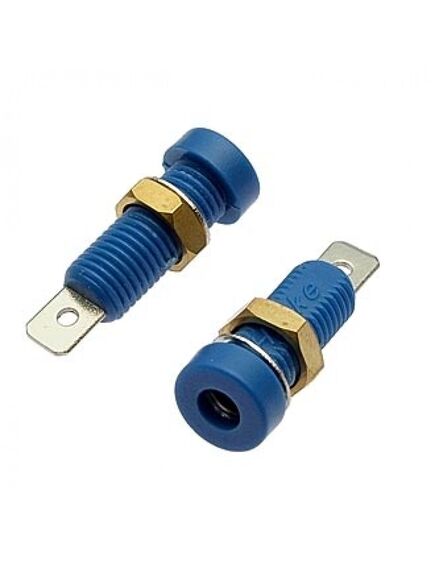 Z032 4MM SOCKET BLUE, клемма приборная z032 4 мм, разъем синий, диаметр 4 мм