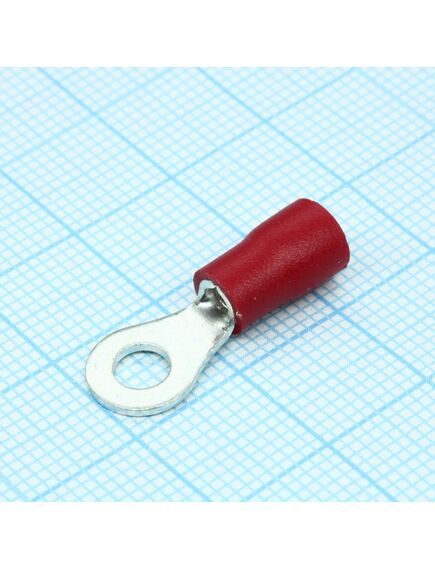 RV2-4L Red, наконечник кабельный кольцевой с изоляцией d=4.3мм, сеч. пров.1.5-2.5мм2