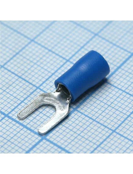 SV2-4M Blue, наконечник кабельный вилочный с изоляцией d=4.3мм, сеч. пров.1.5-2.5мм2