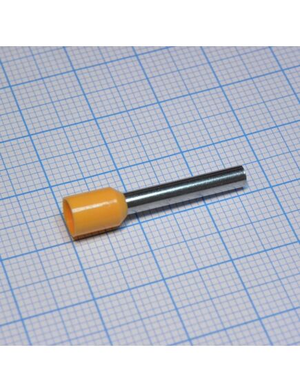 HE 4018 Orange, наконечник кабельный торцевой трубчатый с изоляцией, l=25.5/18мм, сеч. пров. 4.0мм2