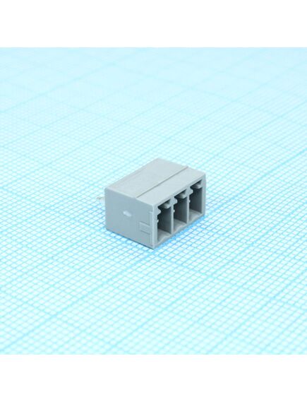 BCH-381V- 3 GY, корпусная часть для печатных плат, номинальный ток: 8 a, расчетное напряжение (iii/2): 160 в, номинальное сечение: 1,5 мм?, полюсов: 3, размер шага: 3,81 мм, цвет: сигнальный серый