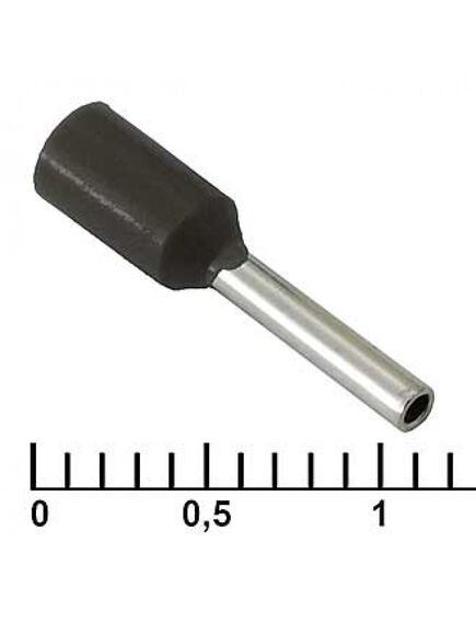 DN00708 BLACK (1.2X8MM), наконечник на кабель dn00708, черный, 1.2x8 мм