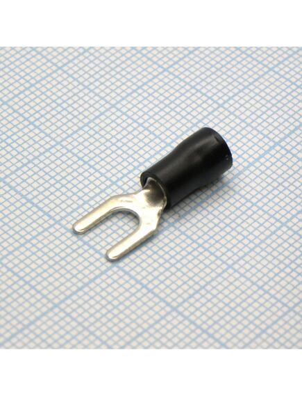 SV2-4L Black, наконечник кабельный вилочный с изоляцией d=4.3мм, сеч. пров.1.5-2.5мм2
