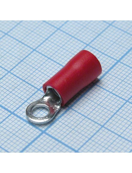 RV5.5-4S Red, наконечник кабельный кольцевой с изоляцией d=4.3мм, сеч. пров.4.0-6.0мм2