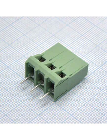 DG635-6.35-03P-14-00A(H), винтовой клеммный блок c рельефной обоймой, 3 контакта. серия dg635-6.35