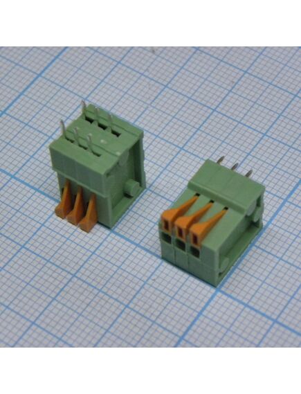 DG141V-2.54-03P-14-00A(H), нажимной безвинтовой клеммный блок на 3 контакта. зажим типа торцевой контакт. серия dg141v-2.54