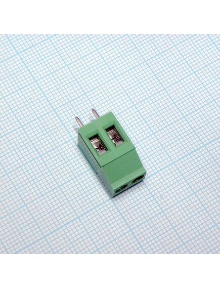 DG130-5.0-02P-14-00A(H), винтовой клеммный блок c рельефной обоймой, 2 контакта. серия dg130-5.0