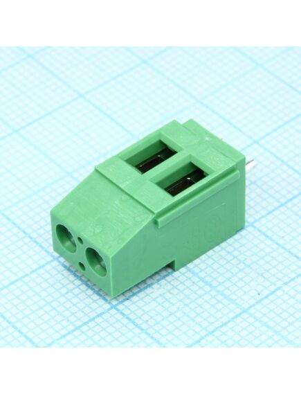 DG129-5.0-02P-14-00A(H), винтовой клеммный блок c рельефной обоймой, 2 контакта. серия dg129-5.0