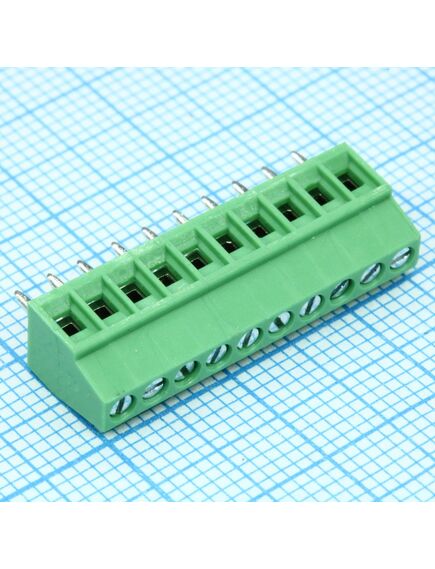 DG308-2.54-10P-14-00A(H), винтовой клеммный блок c рельефной обоймой, 10 контактов. серия dg308-2.54