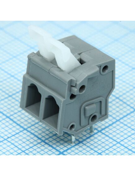 DG242R-5.0-02P-11-00A(H), нажимной безвинтовой клеммный блок на 2 контакта. зажим типа зажимная клеть. серия dg242r-5.0