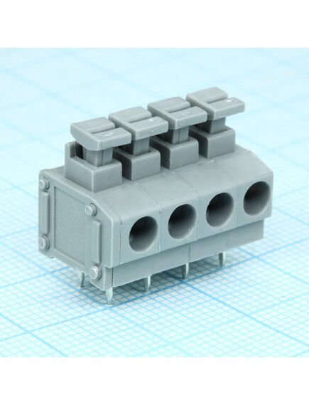 DG235-5.0-04P-11-00A(H), нажимной безвинтовой клеммный блок на 4 контакта. зажим типа торцевой контакт. серия dg235-5.0