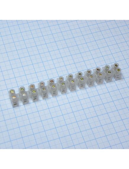 Колодка клеммная PA12-6A-6mm U-Type, колодка клеммная 400в 6а 12 клемм