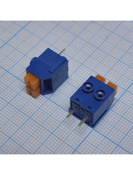 DG390-5.0-02P-12-00A(H), нажимной безвинтовой клеммный блок на 2 контакта. зажим типа торцевой контакт серия dg390-5.0