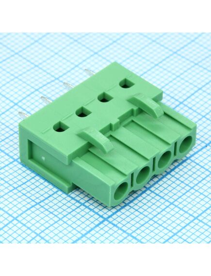 2EDGB-5.08-04P-14-00A(H), блок клеммный соединительный вертикальный 4 контакта шаг 5.08мм на плату