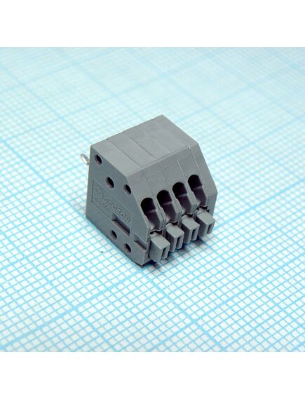 DG250-2.5-04P-11-00A(H), нажимной безвинтовой клеммный блок на 4 контакта. зажим типа торцевой контакт. серия dg250-2.5