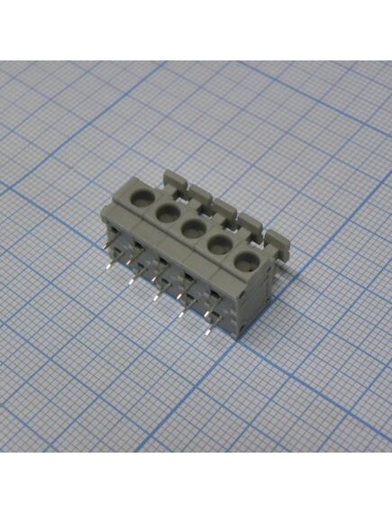 DG235-5.0-05P-11-00A(H), нажимной безвинтовой клеммный блок на 5 контактов. зажим типа торцевой контакт. серия dg235-5.0