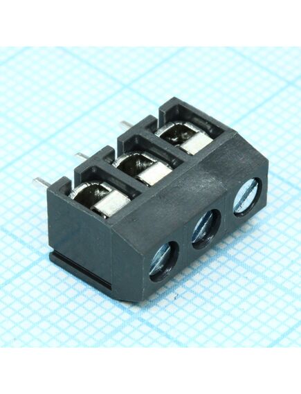DG306-5.0-03P-11-00A(H), винтовой клеммный блок с защитой провода, 3 контакта. серия dg306-5.0
