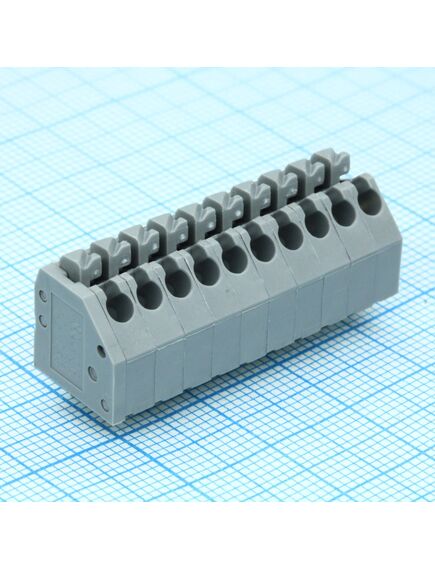 DG250-3.5-10P-11-00A(H), нажимной безвинтовой клеммный блок на 10 контактов. зажим типа торцевой контакт. серия dg250-3.5
