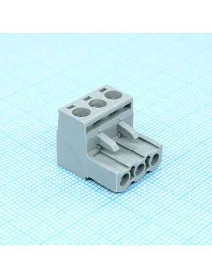 BCP-508- 3 GY, разъемы для печатной платы, номинальный ток: 12 a, расчетное напряжение (iii/2): 320 в, номинальное сечение: 2,5 мм?, полюсов: 3, размер шага: 5,08 мм, тип подключения: винтовой зажим с натяжной гильзой, цвет: сигнальный серый